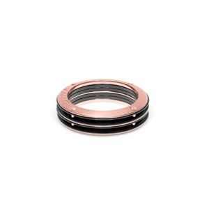 BARAKA Men's AN261081ROCN240000 Cyborg Ceramic Collection Rose Gold Ring